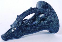 An early 20th / late 19th century Victorian Italian agate carved stirrup cup.