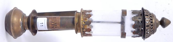 A 20th century GWR brass carriage lamp.