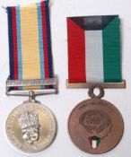 GULF WAR MEDAL GROUP: MM1 KJ Holmes RFA. Gulf War Medal 1990 - 1991.