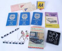AUTOMOBILIA: A collection of vintage motoring / car memorabilia to include;