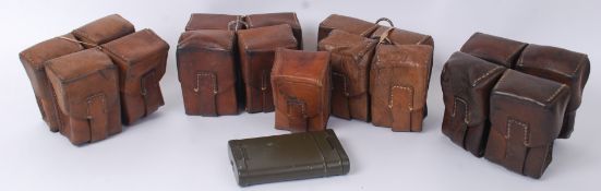 A collection of 5x pairs of German ammo pouches,