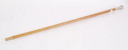 FIRST WORLD WAR SILVER CANE: An original First World War WWI silver topped swagger stick / walking