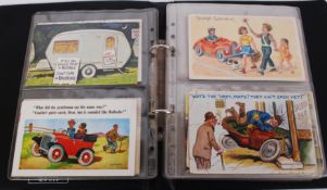 POSTCARDS; A good collection of. Comic Motoring themed postcards .