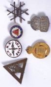 A collection of military cap badges to include ' On Her Majestys Service Bristol enamel set badge