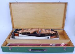 ARCHERY SET; A vintage original Sam Wha Conquest 144 archery bow and arrow competition set.