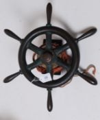 A good 20th century bronze small ships wheel.