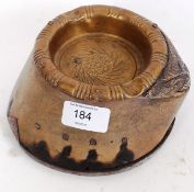 WWI HORSE ASHTRAY: An original likely First World War period horse hoof trench art ashtray.