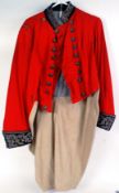 INFANTRY UNIFORM: An original vintage military issue Infantry regiment (unknown) red jacket.