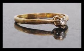 An early 20th century single stone 18ct
