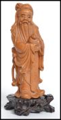 A 19th century Chinese boxwood carving o