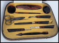 Early 20th century tortoiseshell manicur