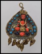 Large early 20th century yellow metal br