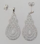 A pair of 925 silver Art Deco style earr