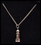 A 925 silver pendant necklace on a 925 s