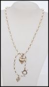 A 925 silver necklace and bracelet set o