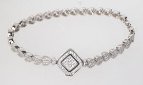 A 925 silver Art Deco style bracelet wit