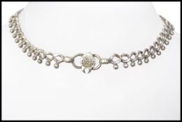 A Middle Eastern heavy silver papal chai