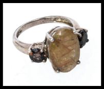 A 925 vintage ladies dress ring set with