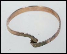 A heavy 925 silver contemporary bangle /