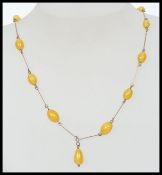 A 1930s Czech  rolled gold necklace with