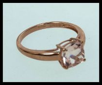 A hallmarked 9ct gold dress ring with sq