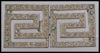 A 1930s Art Deco cloak belt clip clasp w