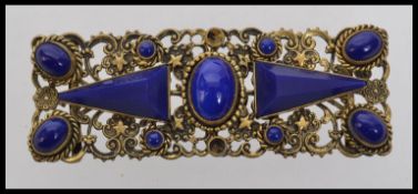A 1930s Bohemian yellow metal filigree c