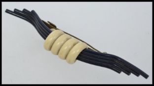 A 1940 Art Deco black and white  bakelit