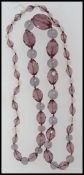 A 1930s long glass Czech bead necklace s