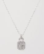 A 925 silver Art Deco style pendant neck