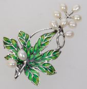 A large 925 silver Art Nouveau style piq