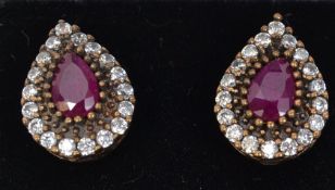 A pair of 925 silver Art Deco style earr