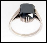 A 1930s Art Deco French silver ring set