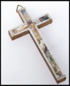 A large vintage mother of pearl and oliv