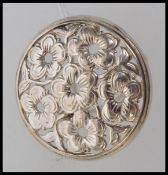 A vintage 925 silver brooch with pierced