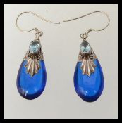 A 925 silver earring and pendant necklac