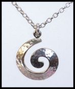 A 925 silver pendant necklace on a 925 s