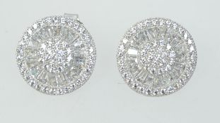 A pair of 925 silver Art deco style earr