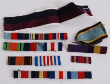 A collection of campaign ribbons dating