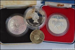 Her Majesty Queen Elizabeth The Queen Mother Silver 80th birthday proof commemorative crown,