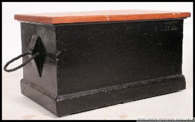 A stunning Victorian painted pine tool chest.