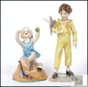 Two Royal Worcester figures, The Parakeet model number 3087 modeled by F.G.
