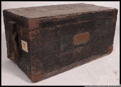 A late 19th / early 20th century carpenters pine tool box,