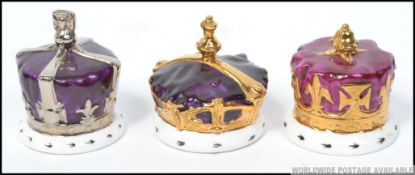 Three Caverswall Coronet / Crowns to include Prince Philips Coronet ,