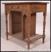 An Edwardian country ash / oak side cabinet.