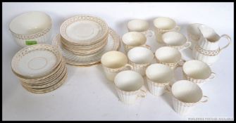 A 19th century Staffordshire part tea service comprising cups, saucers, plates etc.
