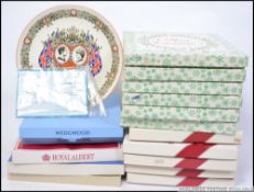 A good collection of collectors plates mostly Christmas themed to include Royal Doulton , Albert ,