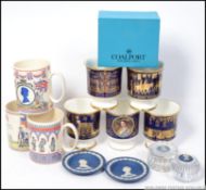 A collection of commemorative ware to include Wedgwood , Coalport etc.