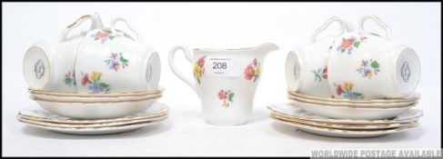 Vale floral 6 person part tea service to include milk jug etc.