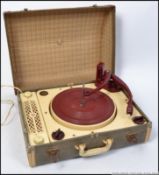 A Vintage portable 1950s Regentone Collaro RC 456 four speed Record player turntable